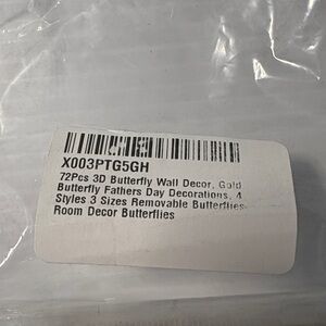 Gold 3D Butterfly Wall Decor - 72 Pieces